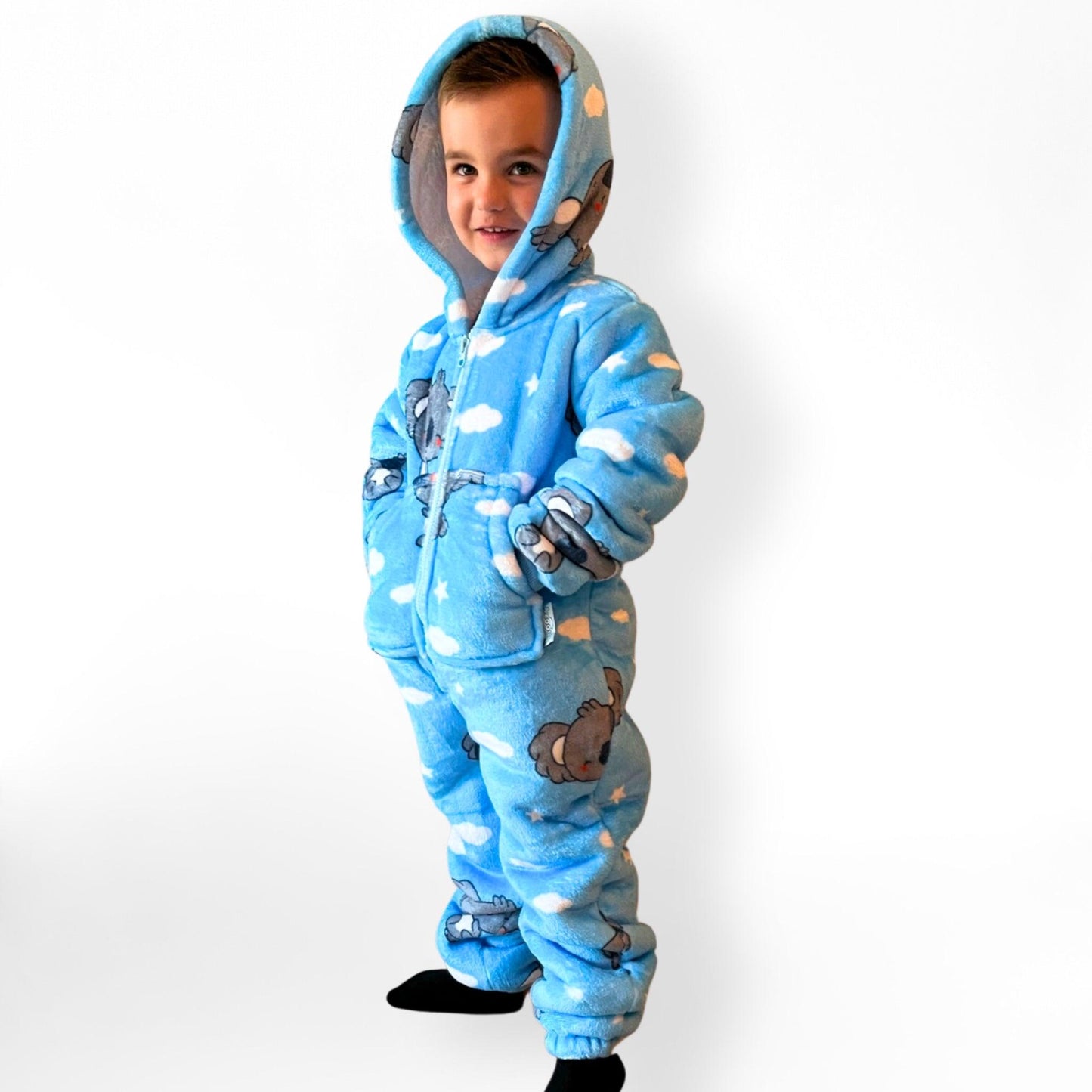 Childrens Fleece Onesie For Kids Koala  Front