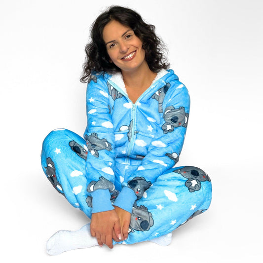Onesie Pajamas Sleepwear For Adults Women Men  Koala Seated