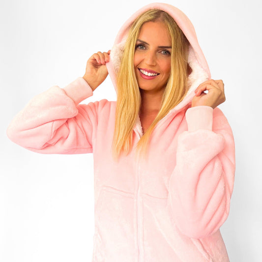 Onesie Pajamas Sleepwear For Adults Women Men  Pink Close up